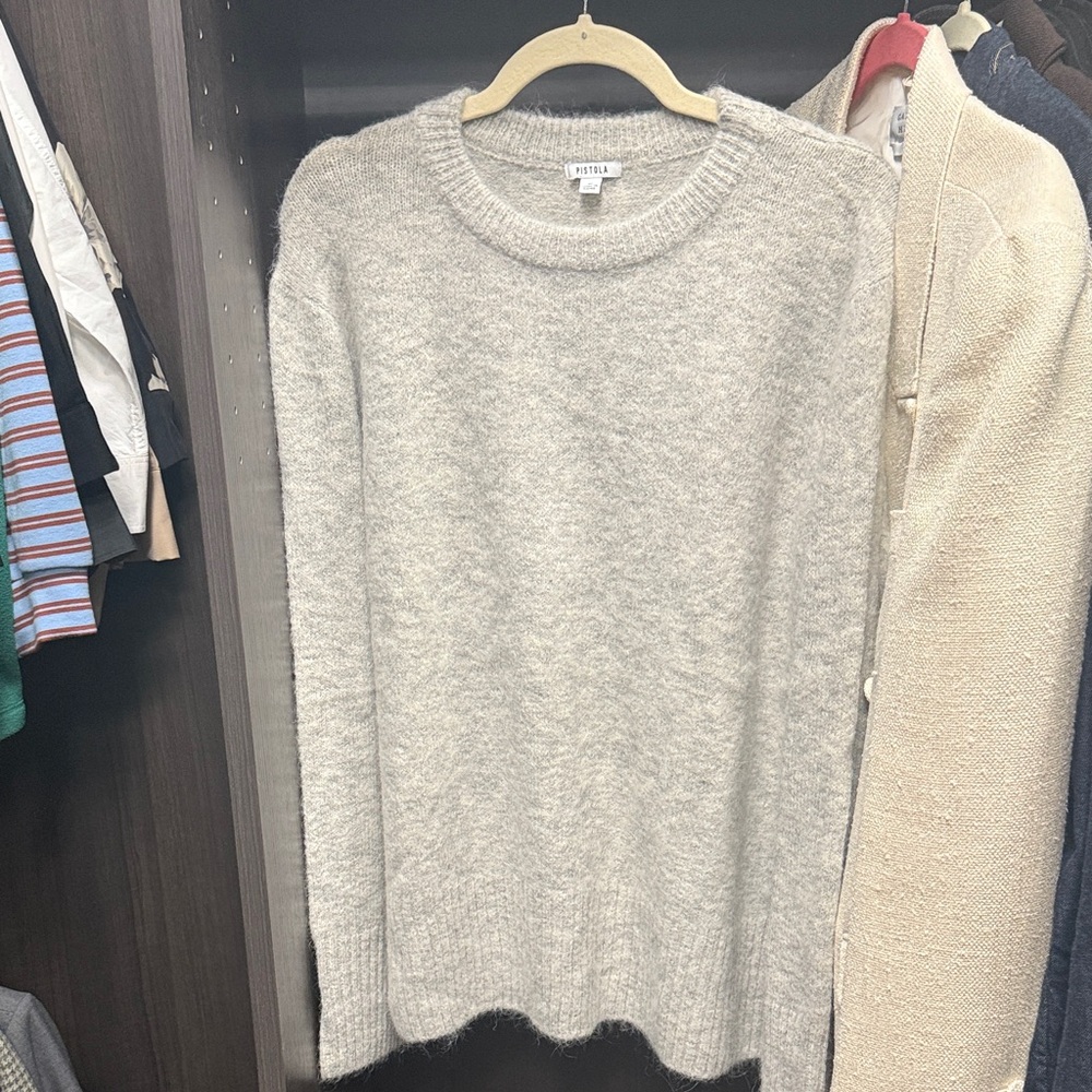 pistola Heather Gray Crewneck Sweater